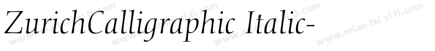 ZurichCalligraphic Italic字体转换